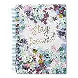 Small Hardcover Journal Notebook Notepad: Tri-Coastal Design Lined Spiral Notebooks/Journals with Cute Cover Design and Phrase - Personal Diary for Writing Notes in and Journaling (Stay Focused)