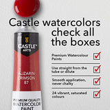 Castle Art Supplies Watercolors Paint Set - 24 Vibrant Colors in Tubes – Quality Paint that is Easy & Convenient to Mix With Great Results. This Set Makes it Super Easy to Enjoy Watercolors