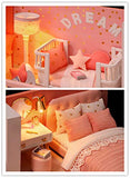 Flever Dollhouse Miniature DIY House Kit Creative Room with Loft Apartment Scene for Romantic Artwork Gift (Sweet Angel)
