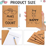 48 Pack Kraft Notebooks Small Journal Notepad Inspirational Lined Pockets Notebook 40 Pages Kraft Notebooks for Kids Students School Office Supplies with 12 Happy Designs 4.3 x 6.1 Inches