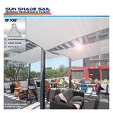 Windscreen4less 8' x 8' Square Sun Shade Sail - Solid Light Grey Durable UV Shelter Canopy for Patio Outdoor Backyard - Custom