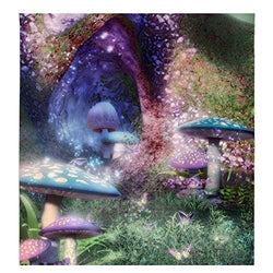 Fantasy Mushroom DIY 5D Diamond Painting Numbering Kit Dream Magic Forest Plant Fairy Mushroom Green Purple Adult Children Rhinestone Cross Stitch Painting Kit 12 x 16 Inches