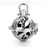 Mtlee Aromatherapy Essential Oils Pendant Cage Locket Small Size Silvery Diffuser Locket with Black