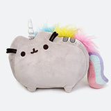 GUND Pusheen Mermaid with Star Plush Stuffed Animal Cat, 12" & Pusheenicorn Plush Stuffed Animal Rainbow Unicorn, 13"