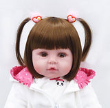 Pinky 24 inch 61cm Lovely Reborn Baby Girl Dolls Toddler Realistic Looking Life Like Baby Doll Vinyl Silicone Babies Xmas Gift