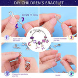 Mitify DIY Bracelet Making Kit with Charm Beads,Adjustable Silver Plated Necklaces, Bracelets, Cute Jewelry Bangles Making Kit, Craft for Girls,Charm Bracelet Kit for Girls,Women