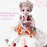 BABY 24inch 60cm Doll Girl 19 Jointed BJD Dolls Full Set SD Doll Toy Surprise Doll for Birthday Gift - Camilla
