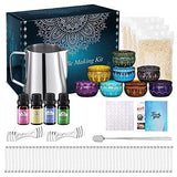 DIY Candle Making Kit, Scented Candles Supplies Crafts for Adults and Teens Gift Set for Women Including Fragrance, Beeswax, Center Devices, Tins, Wicks, Metal Pot, Wicks Sticker & Stir Rod