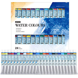 Phoenix Artist Grade Watercolor Paint Set 24 Colors x 8ml - Non-Toxic Watercolor Tubes for Professionals Artists