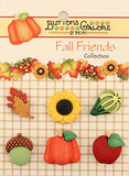 Buttons Galore FAGROUP Fall Friends 3D Buttons - Set of 6 Cards