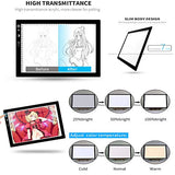 Light Box Drawing Pad, Tracing Board with Type-C Charge Cable and Brightness Adjustable for Artists, Animation Drawing, Sketching, Animation, X-ray Viewing (A3-TBK)