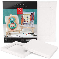 Arteza Watercolor Art Paper Foldable Pad, Folded Size 7x8.6 Inches, 10 Sheets, DIY Frame, 140 lb, 300 GSM, Acid-Free, 100% Cotton Pulp, for Painting & Mixed Media Art