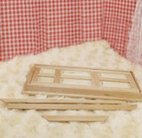 EatingBiting 1:12 Dollhouse Miniature Furniture Unpaint Wooden 6 Panel Doors with Frame Set DIY Scene Doll Home Furniture Craft Accessoreis