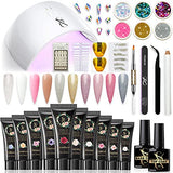 SXC Cosmetics Poly Gel Nail Kit Bridal Series All-in-One Gel Nail Art Extension Starter Kit P-06