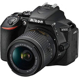 Nikon D5600 DSLR Camera with 18-55mm Lens (1576) + Nikon 70-300mm Lens + 64GB Memory Card + Case + Corel Software + 2 x EN-EL14A Battery + LED Light + Filter Kit + More (International Model) (Renewed)