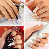 COSCELIA Clear Builder Gel for Nails Extension UV Gel Nail Polish Set with Base and Top Coat Nail Brush for Nail Strengthen Nail Art Supplies Manicure Kit