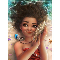 Sea Cartoon Character Diamond Painting Kit for Adults, 5D Full Drill DIY Arts & Crafts Artwork Decor Gift Set with Crystal Rhinestone Gems 12x16 Inch