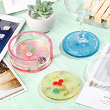7 Pieces Coaster Resin Mold Set with 1 Piece Silicone Coaster Storage Box Mold, 6 Pieces Round Coaster Cups Mats Resin Mold for Resin Casting, Epoxy Casting Coaster Resin Mold for Home Decoration DIY