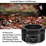 Canon EOS 90D DSLR Camera w/ 18-55mm Lens Bundle + Canon 75-300mm III Lens, Canon 50mm f/1.8 & 500mm Preset Lens + Camera Case + 96GB Memory + Battery Grip + Speedlight Flash + Professional Bundle