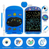 2 Pack LCD Writing Tablet for Kids,10-inch Colorful Doodle Board Erasable and Reusable Drawing Tablet, Dinosaur &Space Themes Learning Educational Gift for Kids 3+ Years Girls Boys Blue+Green