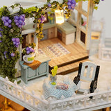 TUANJIE 1Pcs Rotating DIY Miniature Dollhouse kit DIY Miniature Dollhouse Kit Dollhouse Music Box Rotate Music Box and LED Light for Kids Creative Birthday Gift