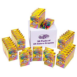 Creative Kids 864 Crayons Classpack Assortment - 36 Boxes of 24 Count Bulk Crayons for School Supplies For Teachers For Classroom, Party Favors, & Art Crafts – Non-Toxic Conforms Astm D4236