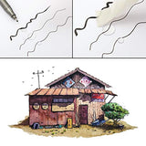 Precision Black Micro-Pen Fineliner Ink Pens, Waterproof Archival Ink, Drawing Pens, Artist Illustration Pens, Multiliner, for Art Watercolor, Sketching, Anime, Manga, Design, 9/Set(Black)
