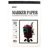 BOXUN Premium 50 Sheets Sketch Marker Paper Pad, Bleedproof Artist Drawing Paper, 9 x 12 Inch