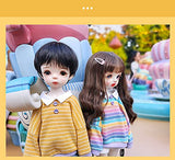 XiDonDon 1/6BJD Doll Clothes Rainbow Stripe Sweater Long Sleeve Top 11.8 inches (30 cm) 1/6 YOSD Doll Clothes (Multicolor2)