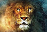 Diamond Painting, DIY 5D Diamond Painting Kits for Adults Kids Crystal Rhinestone Diamond Embroidery Cross Stitch Diamond Art Craft for Home Wall Decor Lion 12X16 inches