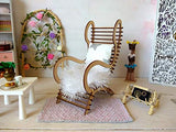 Miniature Dollhouse Modern Chair, Wooden Furniture for 1:6 scale BJD dolls