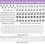 Ring Making Kit with 28 Colors Crystal Beads, iReaydo 1667Pcs Crystal Jewelry Making Kit with Gemstone Chip Beads, Jewelry Wire, Pliers&Jewelry Making Supplies for DIY Craft Necklace Bracelet Earring