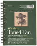 Strathmore 412-5  Spiral Toned Sketch Book 5.5"X8.5"-Tan 50 Sheets