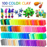 IGaiety Polymer Clay,100 Colors Oven Bake Clay, Creative Clay for Kids Soft Polymer Clay Starter Kit Easy to Use Modeling Clay Kit with Tools & Accessories DIY Clay for Kids Adults Jewelry Making