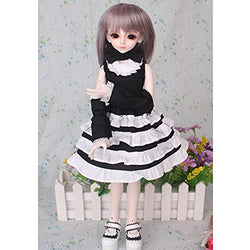 SFPY Doll Clothes Accessories - BJD Dolls Clothes 1/3 1/4 1/6, Fashion Princess Dress Outfit, for BJD Ball Jointed Doll,Black and White,1/6