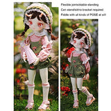 Cute 1/6 Elves BJD Doll Mini SD Girl Doll Ball Jointed Doll with Full Set Clothes + Headwear + Bag + Socks + Shoes + Wig + Hand Painted Makeup Face