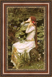 John William Waterhouse Ophelia 1894 Framed Canvas Giclee Print - Finished Size (W) 18.4'' x (H) 27.4'' [Brown/Gold] (V01-15F-MD393-03)