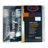 Golden Open Acrylic Set of 6 22 ml Tubes - Traditional Colors