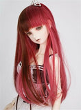 (22-24cm) 1/3 BJD Doll SD Fur Wig Dollfie / Mixed Colors / Long Straight Hair / FA50