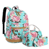 Pawsky School backpack for Teen Girls Women Lightweight School Bags College Bookbag Fits 14 Inch Laptop Bag (Floral)