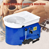 SKYTOU Pottery Wheel Pottery Forming Machine 25CM 350W Electric Pottery Wheel with Foot Pedal DIY Clay Tool Ceramic Machine Work Clay Art Craft (Blue)