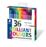 Staedtler Color Pen Set, Set of 36 Assorted Colors (Triplus Fineliner Pens)