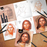 Castle Art Supplies 24 Piece Portraits Colored Pencils Set and 2 Sketchbook Artist Bundle