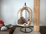 Wicker Hanging Chair With Stand for Lati Yellow Pukifee 1:8 scale dolls. Handmade