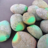 ABCGEMS Glow-in-Dark Mexican Olive-Green Aragonite Beads (AKA Cave Calcite- Extremely Rare) Healing Crystal Chakra Energy Stone Ideal for Bracelet Necklace Ring DIY Jewelry Making Smooth Coin 10mm