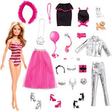 Barbie Advent Calendar: Blonde Barbie Doll, Child-Sized Ring, 5 Doll Fashions, 10 Accessories and 8 Storytelling Pieces Including 2 Pets, Holiday Gift for 3 to 7 Year Olds