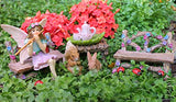 Pretmanns Fairy Garden Fairy Accessories – Miniature Fairy Figurine & Furniture – 14 Piece Starter Kit