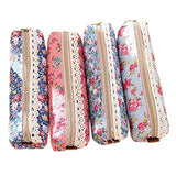 Polytree 4pcs Retro Flower Floral Lace Pencil Pen Case Cosmetic Makeup Bag Zipper Pouch Purse