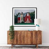 5D Diamond Painting,Diamond Painting setCountry Barn Red Houses Green Lawn VintageSuitable as Gifts Gem Art Drill,Toys,Home Games,Wall Decoration,16"x20"