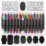 ARTEZA Liquid Chalk Markers, Water-Based 42-Color Pack with 50 Free Chalkboard Labels and Replaceable Tips for Kids, Adults, Bistros & Restaurants
